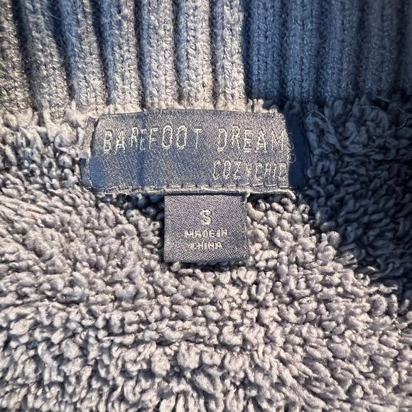 Barefoot Dreams Sweater CozyChic Cardigan Blue Lounge Cozy Fuzzy Chunky Slouchy - Picture 8 of 9